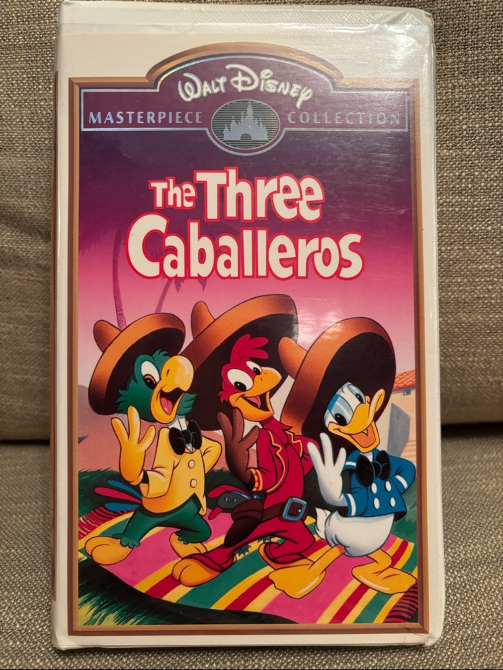 Walt Disney "The Three Caballeros" VHS - Colorful Walt Disney Cover